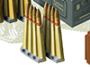Four round magazines of 4cm flak 25.