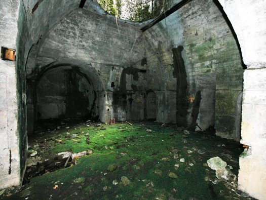 Castel Vendon,  Batterie Française Tourville, (Souterrain).