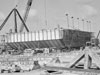 Intermediate Pier head Pontoon under construction somewhere in Britain.