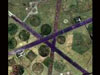 Distinctive shape of the grass cutting around the aerials.