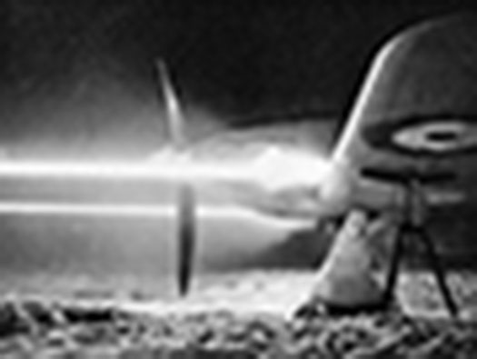 RAF Hurricane testing its guns.