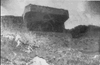 This is how the searchlight bunker looked. It had an open emplacement and a concrete lid over the top. The bunker was set behind the light.