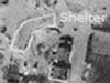 One of the two 'L' shaped shelters..