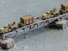 Floating roadway using 'Beetle' floats. (Arromanches-les-Bains museum).