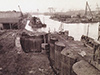 Coffer dam used around the U-Boat pen.