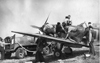 Spitfire at dispersal being re fueled.