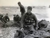 Second Lieutenant Walter Sidlowski of 348th Engineer C Battalion, 5th Engineer Special Brigade, on Omaha Beach, Normandy, after helping to rescue a group of drowning soldiers after their landing craft sank on the morning of 7th June 1944 during the Normandy Landings...