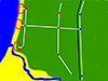 The possible network of cables from the red circles the gun batteries and the defence areas to the main north south cable and probably connected into the railway cable network (black line). 
    
    
    From Korpsnachrichtenführer LXVII Armeekorps 
(January - June 1944)
    
    18 March the HQ connections in the Korpsausweichgefechtsstand Naours were completed. The telephone lines were supplied by the army.
    
    20 March discussions were held with the Feldnachrichtenkommandantur 3 on the suspension of civil telephone communications in case of attack and the arrest of the employees of the telephone company. Also, talks with the Stopi on measures to cause floodings in the area of the 344ID conclude there are no problems for the fortress cable constructions. 
Found on the web.