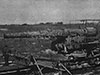 The carriage was set on a short piece of railway line and the gun had its own turntable and could fire 360degrees.
