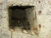 Ammunition slot where the case would have been passed through from the case room behind.