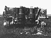 Wittmann's tank after the rocket attack.