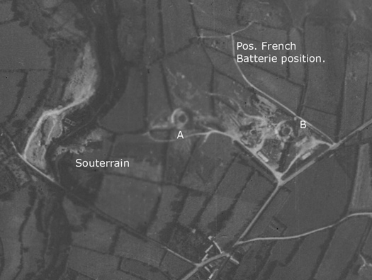 Castel Vendon,  Batterie Française Tourville, (Souterrain).
