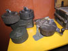 Round magazines for the machine gun.