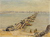 How the road was connected to the Mulberry harbour floating pier.