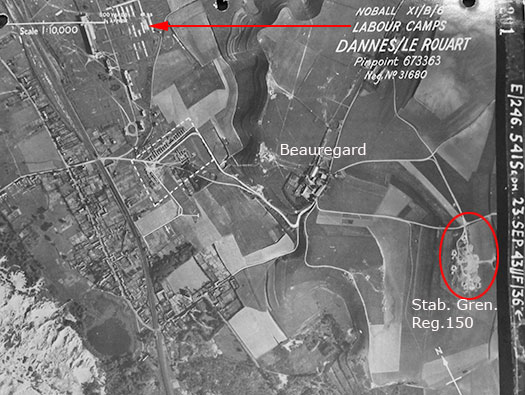 StP Beauregard, Stab. Gren. Reg.150, Camiers