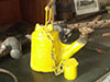 Goose neck flairs, used as runway lights.