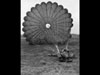 A landing paratrooper.