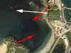Crabby bay, bottom the 4.7cm gun, above the 1.5cm gun and the white arrow the searchlight.