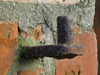 Gate hinges.