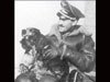 Adolf Galland and his petite chienne mascot of JG26.