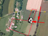 The first arrows is where I walked. The second the photos.