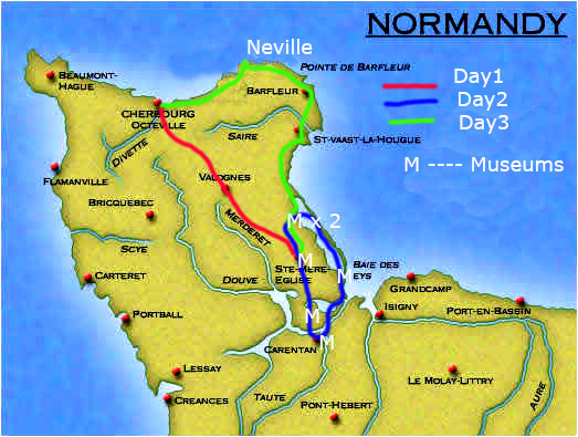 Three day Tour of Utah and Cherbourg east area.