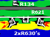 The main plan of the Wn with the two R630's either side, living bunker between and ammunition behind.
