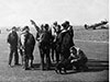 Pilots talking over a flight over France.