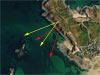 Gun positions.