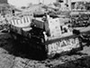 Damaged landing craft.