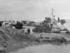 Sherman landing from a Tank Landing Craft later on on D-day.