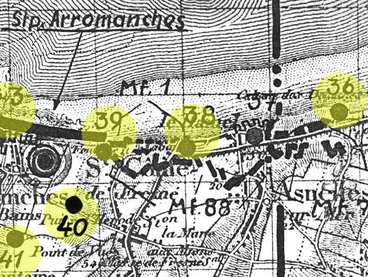 Wn40, 40a, 40b &  Pointe 54. Arromanches - le Puits d´Heroded´Herode