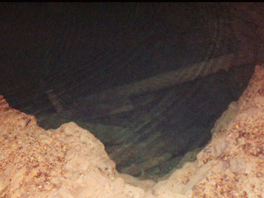 Castel Vendon,  Batterie Française Tourville, (Souterrain).