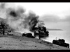 Landing craft burning.