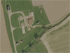 Set out in the fields to the north of the last site is another with several buildings. I did not manage to get out there but a latrine block, Nissen hut & what looks like a picket post.