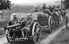 A battery of Hippomobile (horse drawn) artillery.