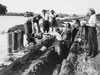 Laying drains on an RAF station.