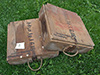 Wooden ammunition boxes.