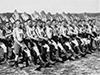 Reichsarbeitsdienst men under age for the armed service were used to help the building industry and were trained on the military principals.