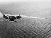 Beaufighter with D-Day stripes on its winks attacking with rockets. It also had 4 x 20mm cannon and 6 x .303 machine guns. Eight 60lb rockets/ torpedo.
