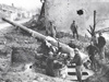 The gun type in a WW1 emplacement used on the French front.