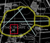 Airfield plan with the control tower marked.