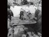 Camouflaged Bf109 in its revetment.