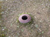 The armoured hole for the periscope on the roof.