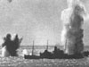 Convoy being shelled from France.