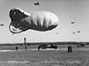 Lowering and raising balloons.