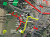 Yellow route on the plan.