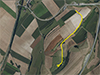 The yellow line is the roadway.