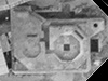 This is a picture of the Flak on the roof. On the right an emplacement for a 2cm or 4cm Flak 28 and on he left a position for a range finder.