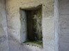 Looking at the wood lined niche.